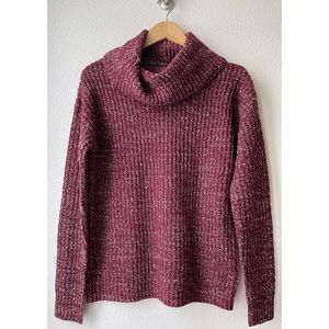 Madison Lilly Turtleneck Pullover. Burgundy Size L